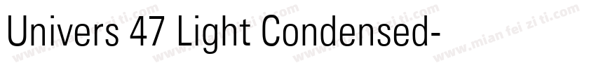 Univers 47 Light Condensed字体转换